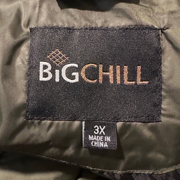 NWT Big Chill Down Blend Puffer Vest Olive Plus 3X - Picture 4 of 8